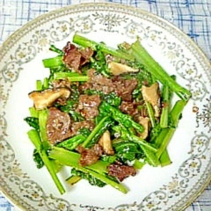☆牛肉のらぼう菜オイスター炒め☆